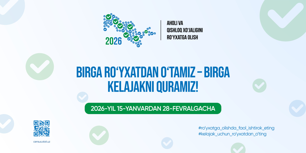 O‘zbekistonda aholi va qishloq xo‘jaligi ro‘yxatga olinmoqda.