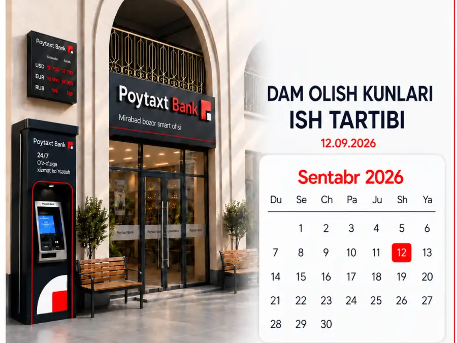 Dam olish kunlari BXMlarni ish tartibi!